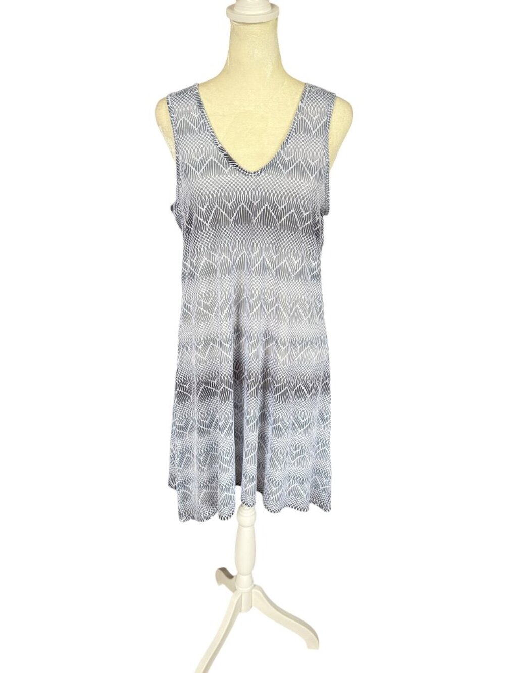 Portocruz swimsuit cover-up black ombre sleeveless stretchy pullover size small